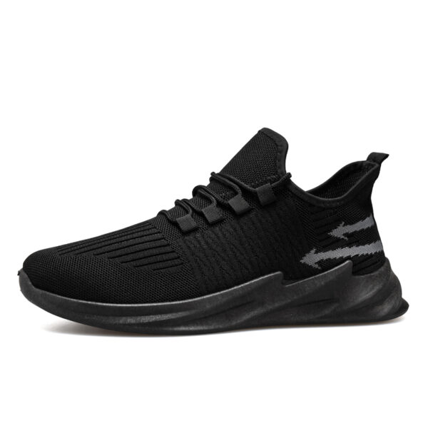 Shark Sole Sport Footwear Black Sneakers For Men's Run Shoes