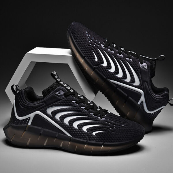 Top Quality Black Men's Glow In The Dark Running Sport Shoes