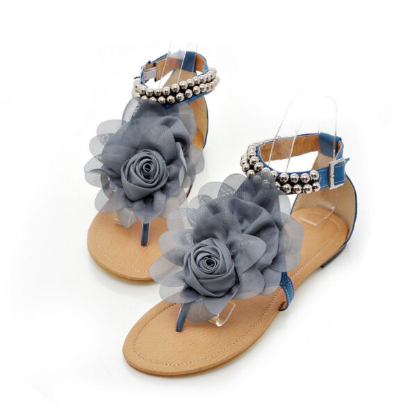 Girl Party Vacation Flip Flop Flat Sandals 3D Flowers Shoes