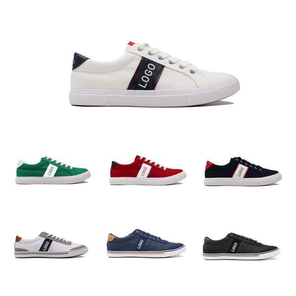 Vulcanized Stylish Plain Sneaker Rubber Canvas Shoe