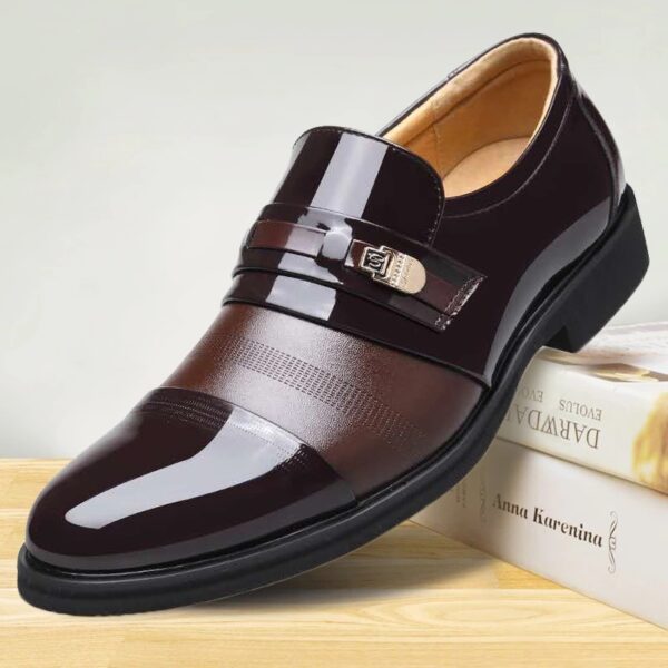 Business Formal Dress Shoes Men Leather Brown Shoes