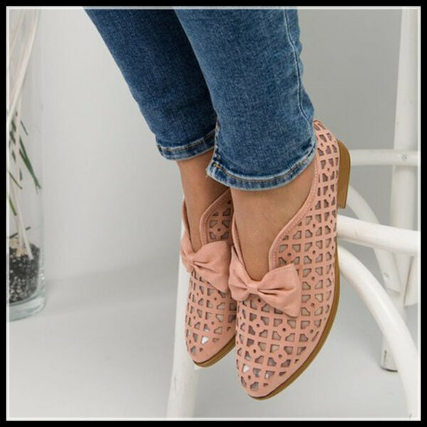 Woman Summer Breathable Hollow Pink Color Shoes